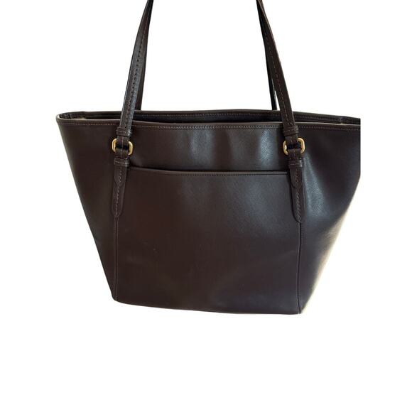 Coach Peyton Brown Leather Tote Shoulder Bag F27349 - Picture 4 of 8